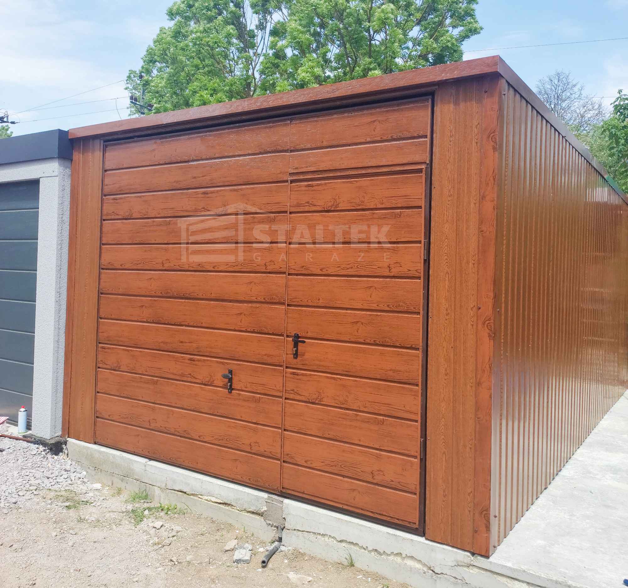 Garaż blaszany 3x5m - 2x Brama - drzwi  dach ST120 Leszno - zdjęcie 2