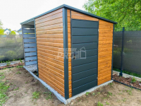 Schowek - Domek Ogrodowy 2x2m wiata 2m  jasny orzech  spad w tył GP547 Śródmieście - zdjęcie 2