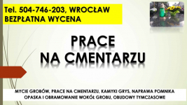 Mycie nagrobka myjką ciśnieniową, tel, 504-746-203, Wrocław, karcherem Psie Pole - zdjęcie 4