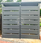 Wiata śmietnikowa 2x1m 2x drzwi - zabudowana panelami Antracyt  GP585 Bydgoszcz - zdjęcie 4