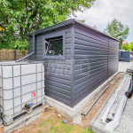 Schowek - domek ogrodowy 1,8x4m drzwi - okno - antracyt - rynny GP425 Chojnice - zdjęcie 3
