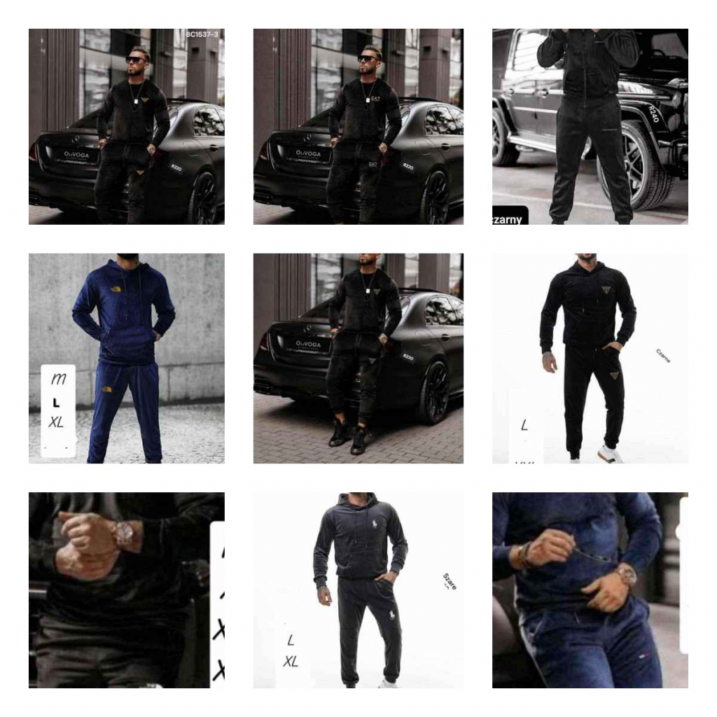 Dresy męskie welurowe Armani, EAT7, Boss, Lacoste, The Norht Face Stęszew - zdjęcie 1