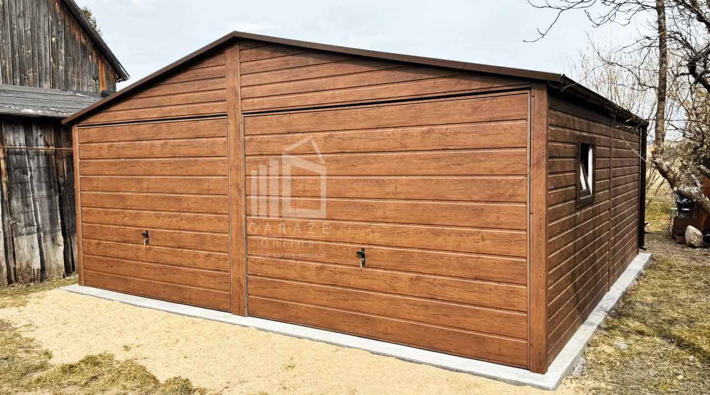 Garaż blaszany 6x6 m - 2x brama uchylna - 2x okno  rynny dach ID1288 Grudziądz - zdjęcie 5