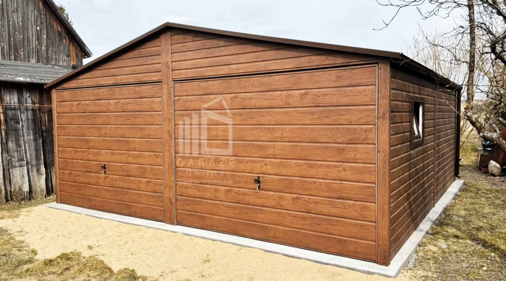 Garaż blaszany 6x6 m - 2x brama uchylna - 2x okno  rynny dach ID1288 Grudziądz - zdjęcie 5