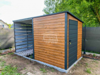 Schowek - Domek Ogrodowy 2x2m + wiata 2m  Drzwi dach spad w tył GP547 Białystok - zdjęcie 5