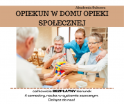 OPIEKUN W DOMU POMOCY SPOŁECZNEJ- TRWAJĄ ZAPISY NA WRZESIEŃ 2026!