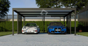 CarPort PREMIUM - wiata samochodowa 6x5 - antracyt - zabudowa  CP108 Szczecinek - zdjęcie 3