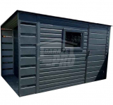 Schowek - domek ogrodowy 2,5x2,5m + wiata 0,5m drzwi okno dach GP457