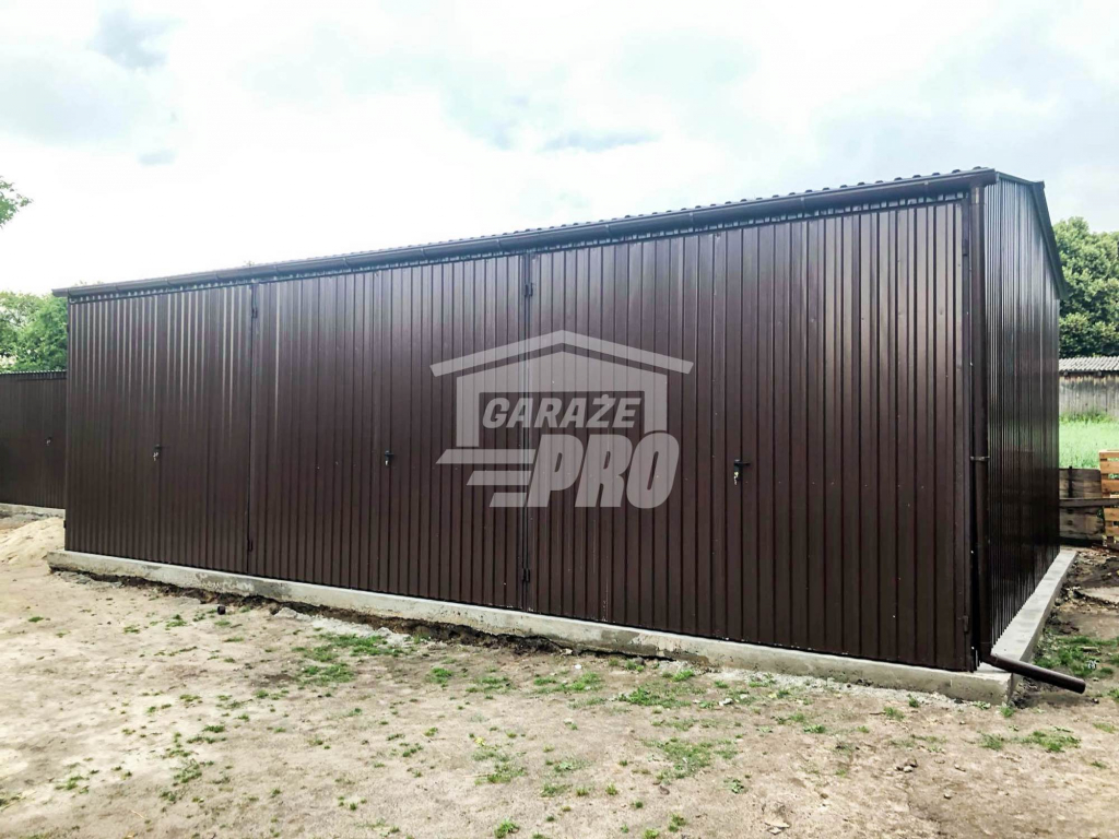 Garaż blaszany 9x5 3x Brama dwuskrzydłowa   Dach dwuspadowy GP133 Białystok - zdjęcie 3