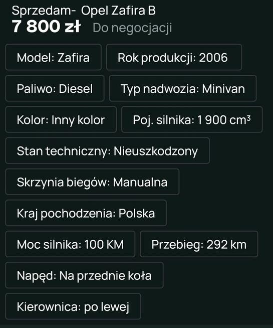 Sprzedam - Opel Zafira B Ełk - zdjęcie 1