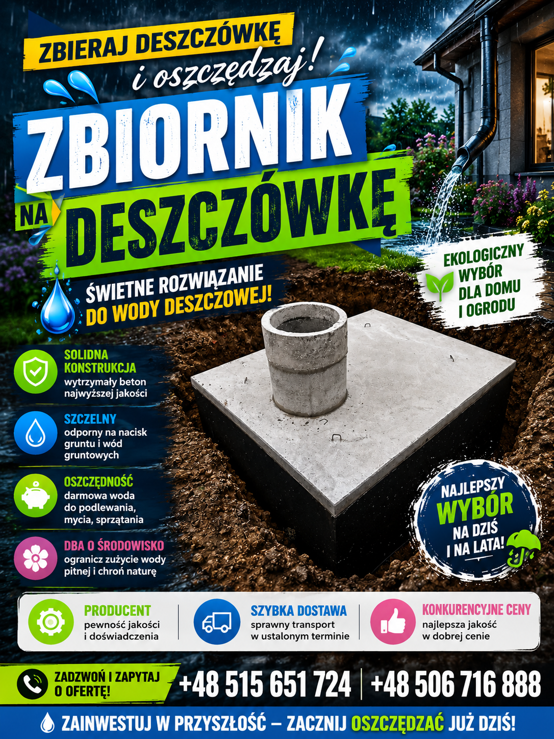 Zbiornik na deszczówkę, na wody opadowe Ełk - zdjęcie 1