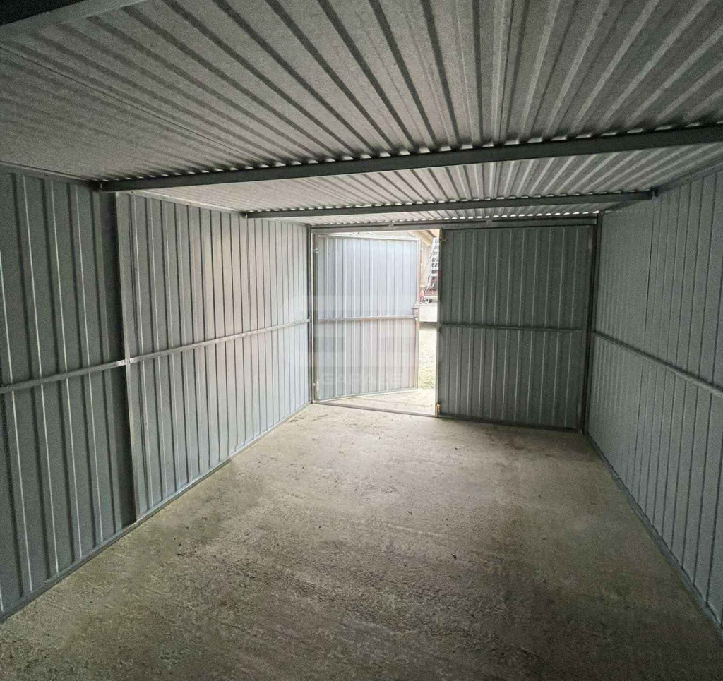 Garaż blaszany 3x6m - Brama dwuskrzydłowa - jasny brąz - dach  GB154 Nowe Miasto - zdjęcie 2