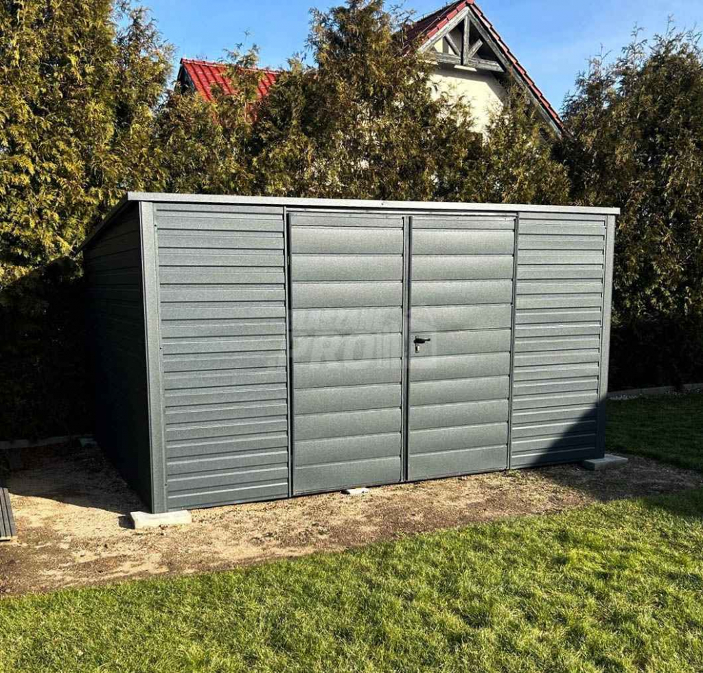 Domek Ogrodowy Schowek 4x2,5 Brama Dwuskrzydłowa dach Spad w tył GP261 Tychy - zdjęcie 3