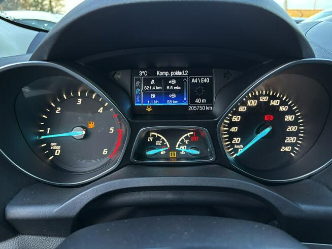 Kuga 2.0TDCI Titanium 150km czujniki NAVI klima BEZWYPADEK serwis 2016 Tychy - zdjęcie 12