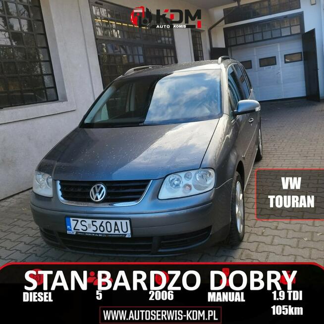 VW Touran 1.9 Tdi I Ładny*Climatronic*ALU*_FV_Bezwypadkowy Szczecin - zdjęcie 1