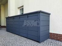 Zabudowa koszy na śmieci wiata śmietnikowa 345x80x120 cm 5x240L GP332 Cieszyn - zdjęcie 6