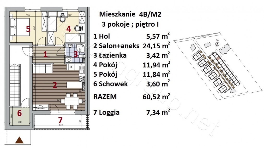 Nowe mieszkanie - 60,52m2 - Rzeszów - Załęże - 1630/M Rzeszów - zdjęcie 5