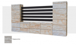 Murek betonowy Bloczek ogrodzeniowy STYROBUD FINI 50x20x20cmCappuccino