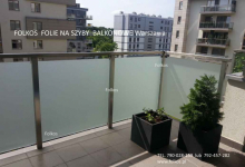 Oklejamy balkony w Warszawie -Folie matowe na szklane balkony Folkos Białołęka - zdjęcie 6