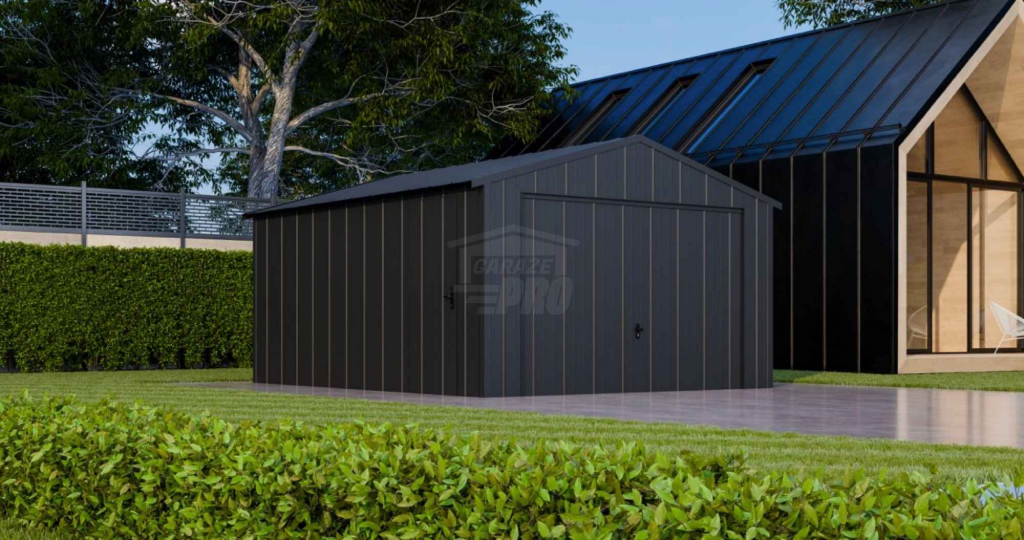 Garaż blaszany 4x5m brama uchylna drzwi blacha na rąbek dach GP636 Kalisz - zdjęcie 5