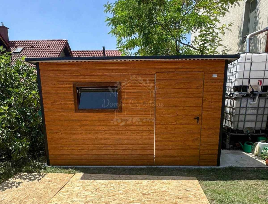 Schowek – domek ogrodowy 4x2m jasny orzech – drewnopodobny ID1275 Września - zdjęcie 3