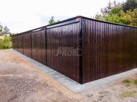 Garaż blaszany 18x5 Brama uchylna Ciemny brąz  Dach spad w tył GP166 Koszalin - zdjęcie 7