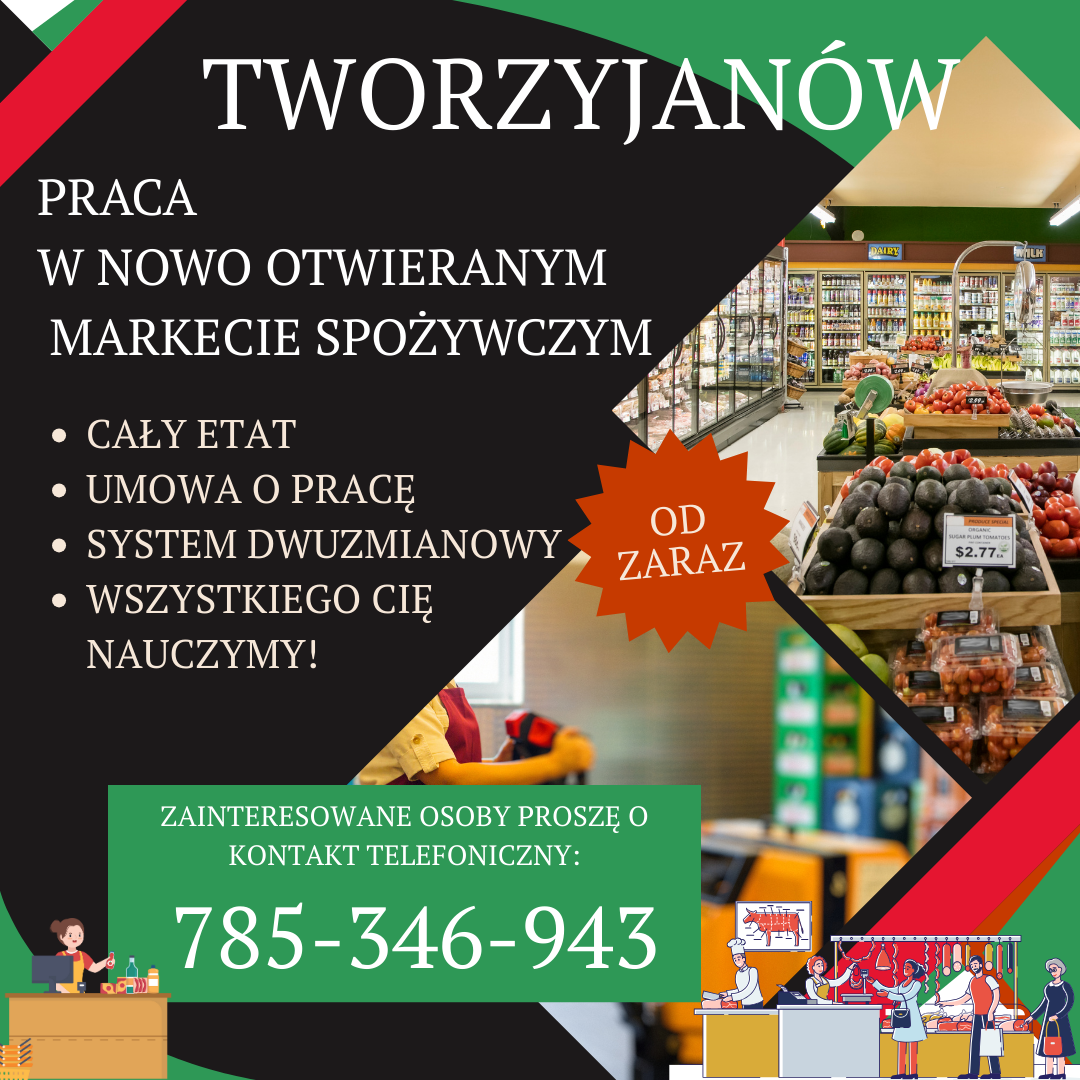 Praca w markecie, Dino Polska S.A. (nowa budowa) Tworzyjanów Tworzyjanów - zdjęcie 1