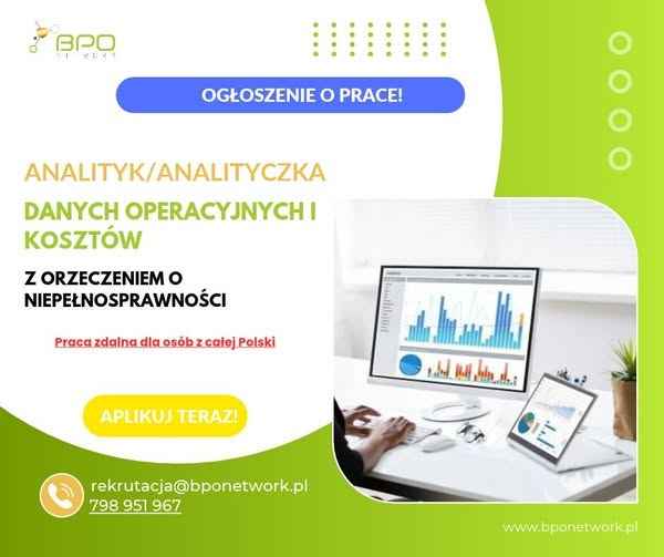 Analityk (K/M) danych operacyjnych i kosztów - zdalnie cała Polska Pabianice - zdjęcie 2
