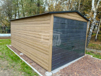 Garaż blaszany 3x6m Brama uchylna Winchester Drewnopodobny Dach GP445 Rawa Mazowiecka - zdjęcie 4