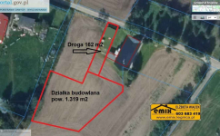 Działka budowalna 1481m2 w Pielgrzymce k. Złotoryi