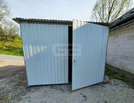 Garaż blaszany 3x5 wolnostojący - brama dwuskrzdłowa - biały  GB146 Toruń - zdjęcie 3