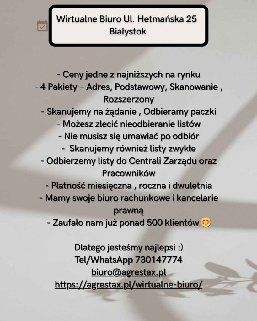 AgresTax Wirtualne Biuro Białystok - zdjęcie 1