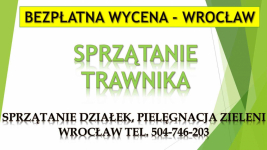 Sprzątanie trawników, tel.  504-746-203. Wrocław, cennik, trawnika, Psie Pole - zdjęcie 1