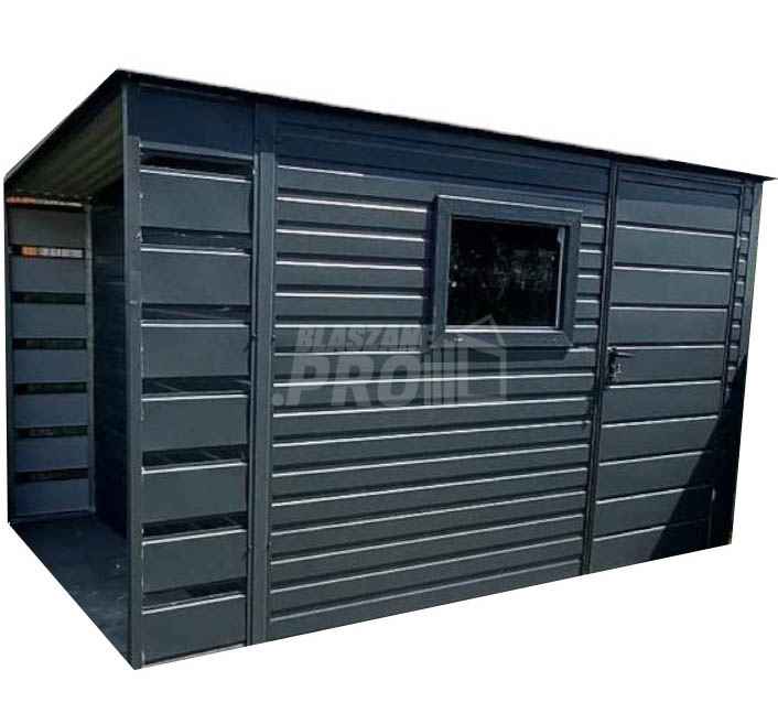 Schowek - domek ogrodowy 2,5x2,5m + wiata 0,5m  okno - antracyt GP457 Nowy Sącz - zdjęcie 1