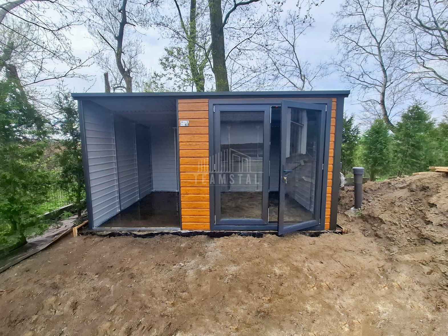 Schowek Domek Ogrodowy 2,5x2,5m wiata 1,5m drzwi PCV  dach TS1099 Zielona Góra - zdjęcie 8