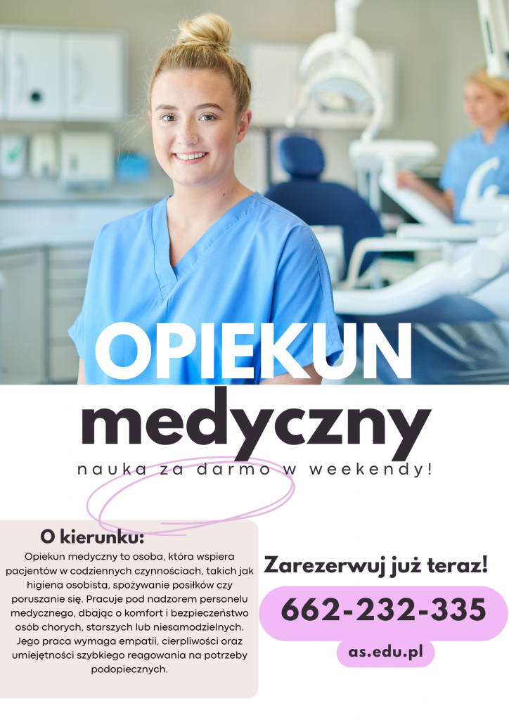 OPIEKUN MEDYCZNY - NAUKA ZA DARMO Suwałki - zdjęcie 1