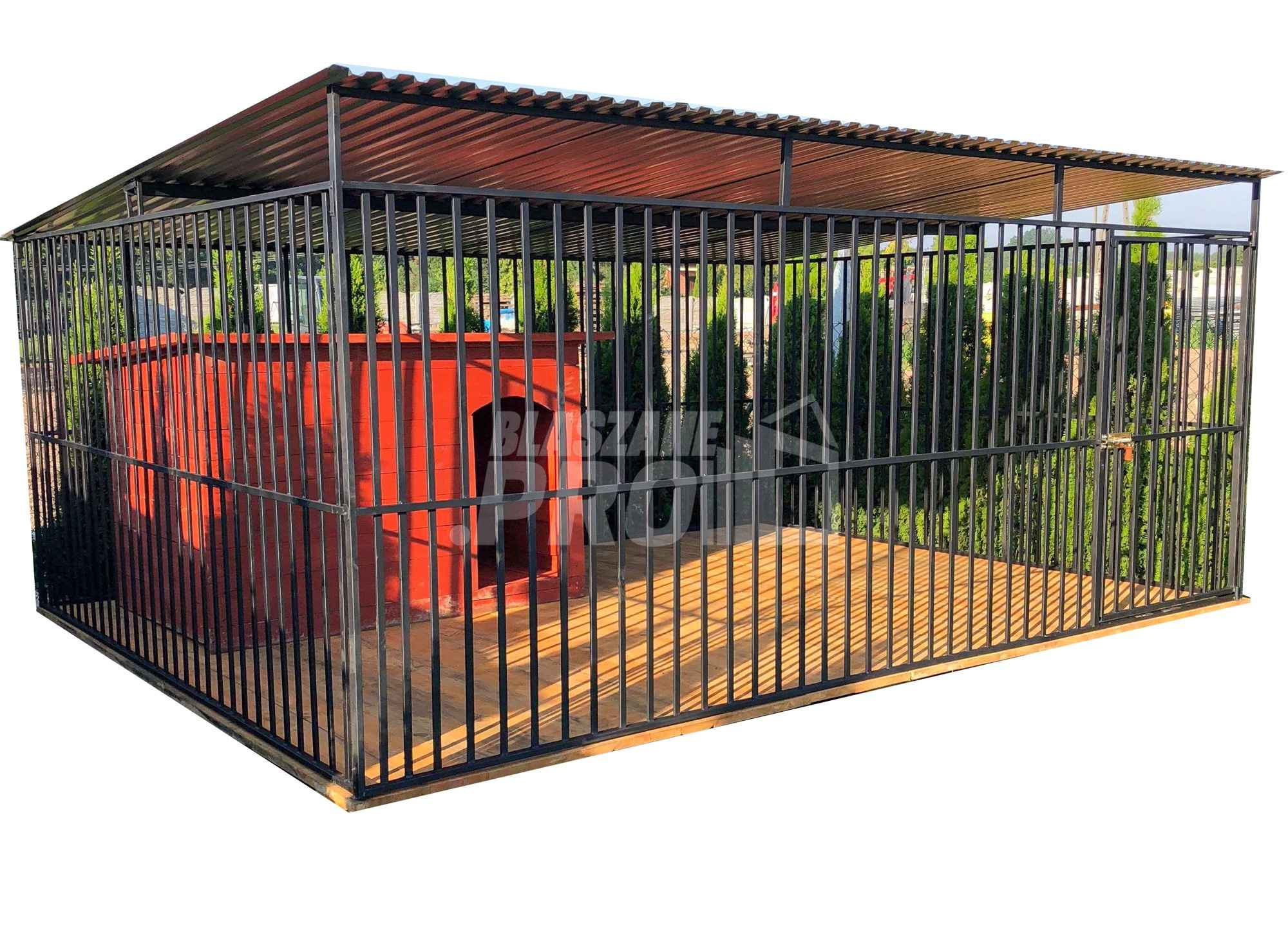 Kojec dla Psów 4x3m - Drewniana podłoga  GP390 Lubartów - zdjęcie 1