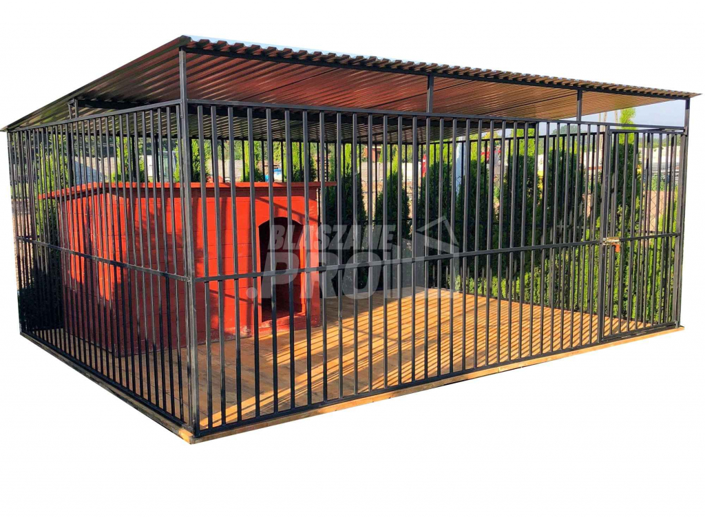 Kojec dla Psów 4x3m - Drewniana podłoga  GP390 Lubartów - zdjęcie 1