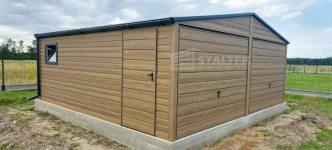 Garaż blaszany 6x5,8m 2x brama uchylna drzwi okno rynny dach  ST137 Jastrzębie-Zdrój - zdjęcie 4