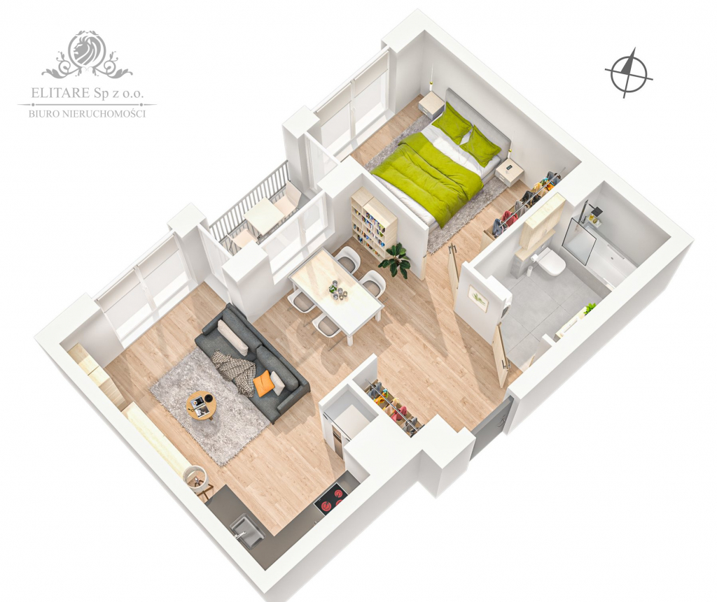 REZERWACJA/Mieszkanie 2 pok. 44,15m2 z loggią /Os. Powstańców Śląskich Wrocław - zdjęcie 6