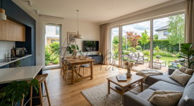 Nowoczesny segment 82,80 m² | 4 Pokoje | Ogród