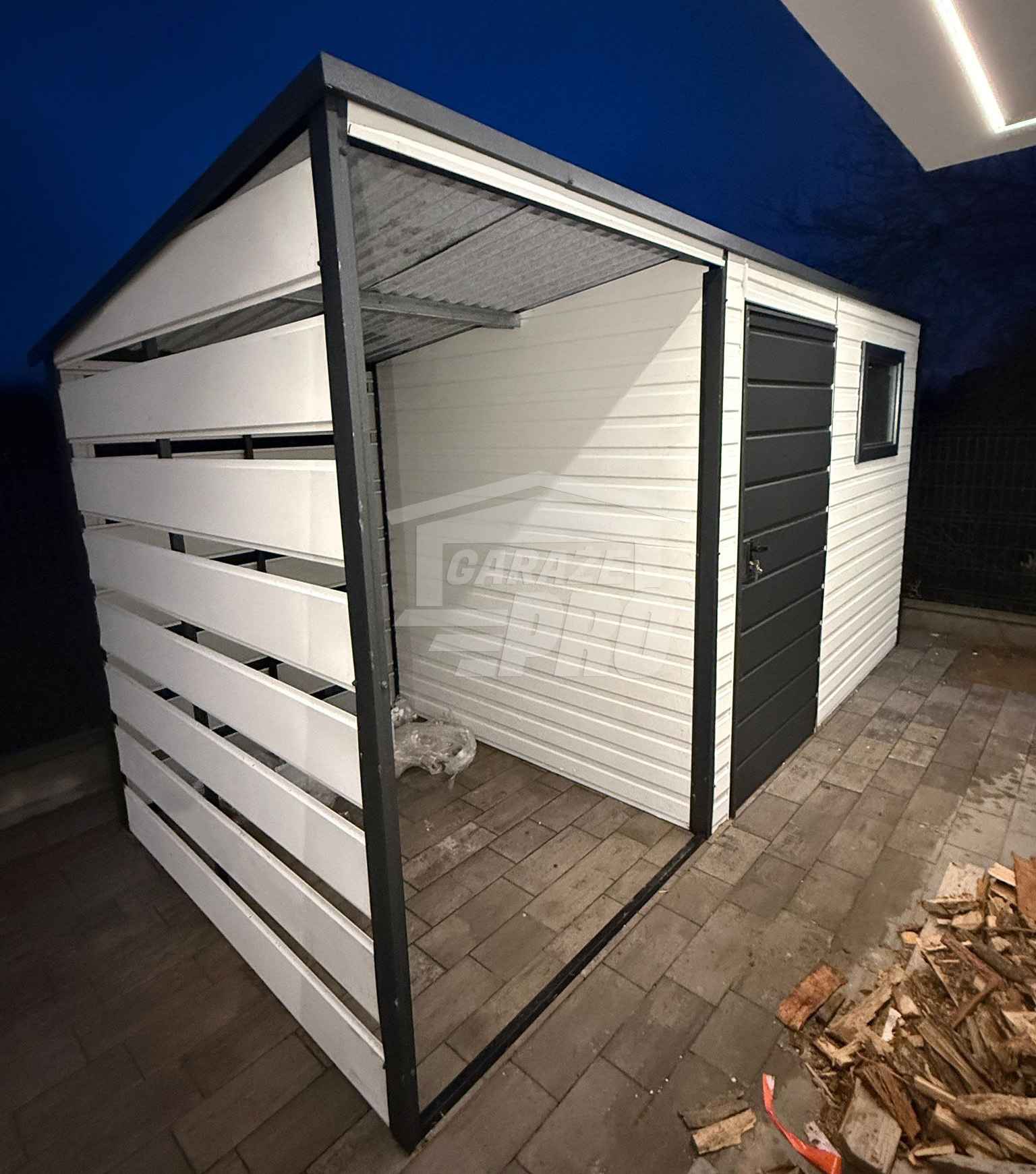 Schowek domek ogrodowy 2,5x2 m + wiata 2x2 m  drzwi okno dach GP747 Ostrowiec Świętokrzyski - zdjęcie 3