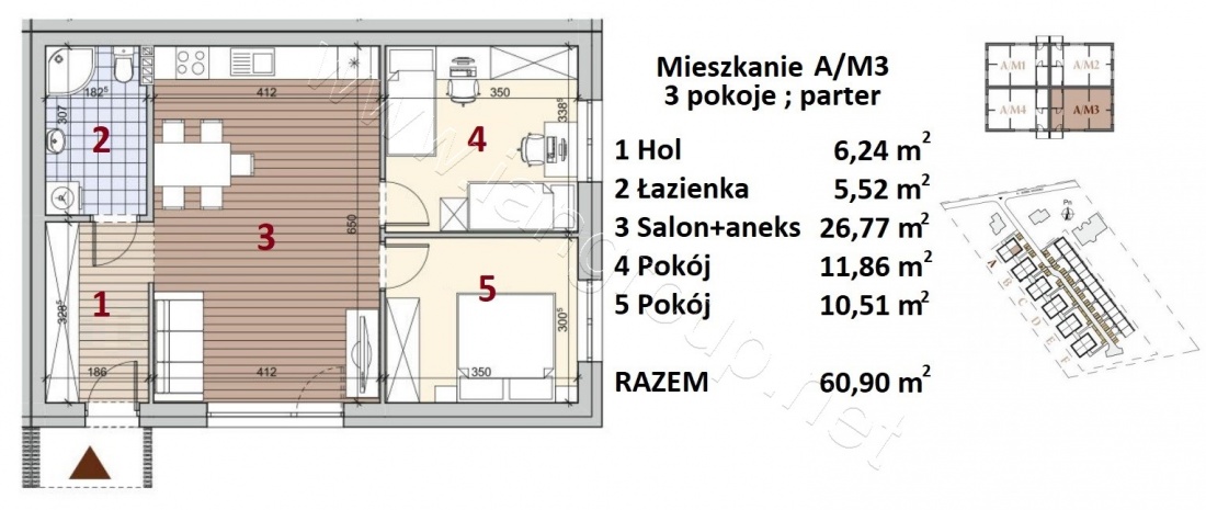 Nowe mieszkania - Rzeszów - Załęże - 60,90m2 - 1632/M Rzeszów - zdjęcie 4