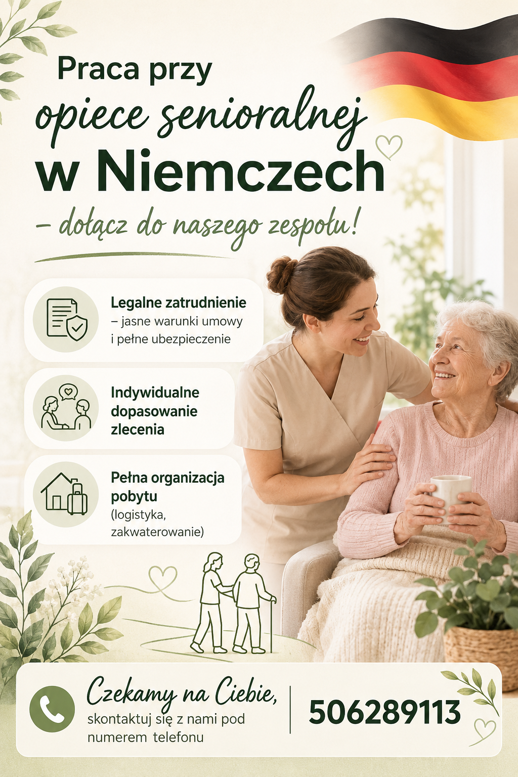 Praca w opiece w Niemczech – dobre warunki i pełne wsparcie Grunwald - zdjęcie 1