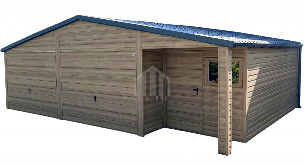 Garaż blaszany 8x6m + wnęka brama drzwi okno blachodachówka SO139 Niepołomice - zdjęcie 1