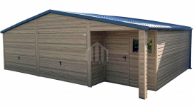 Garaż blaszany 8x6m + wnęka brama drzwi okno blachodachówka SO139