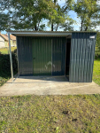 Schowek - Wiata - Domek ogrodowy 2,5x4m + wiata 1,5m drzwi  NB391 Kościerzyna - zdjęcie 3