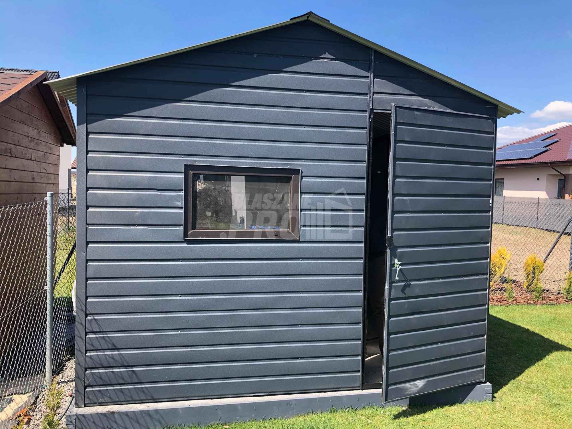 Domek Ogrodowy 3x3 Drzwi Okno Dach dwuspadowy Antracyt GP74 Lubartów - zdjęcie 4