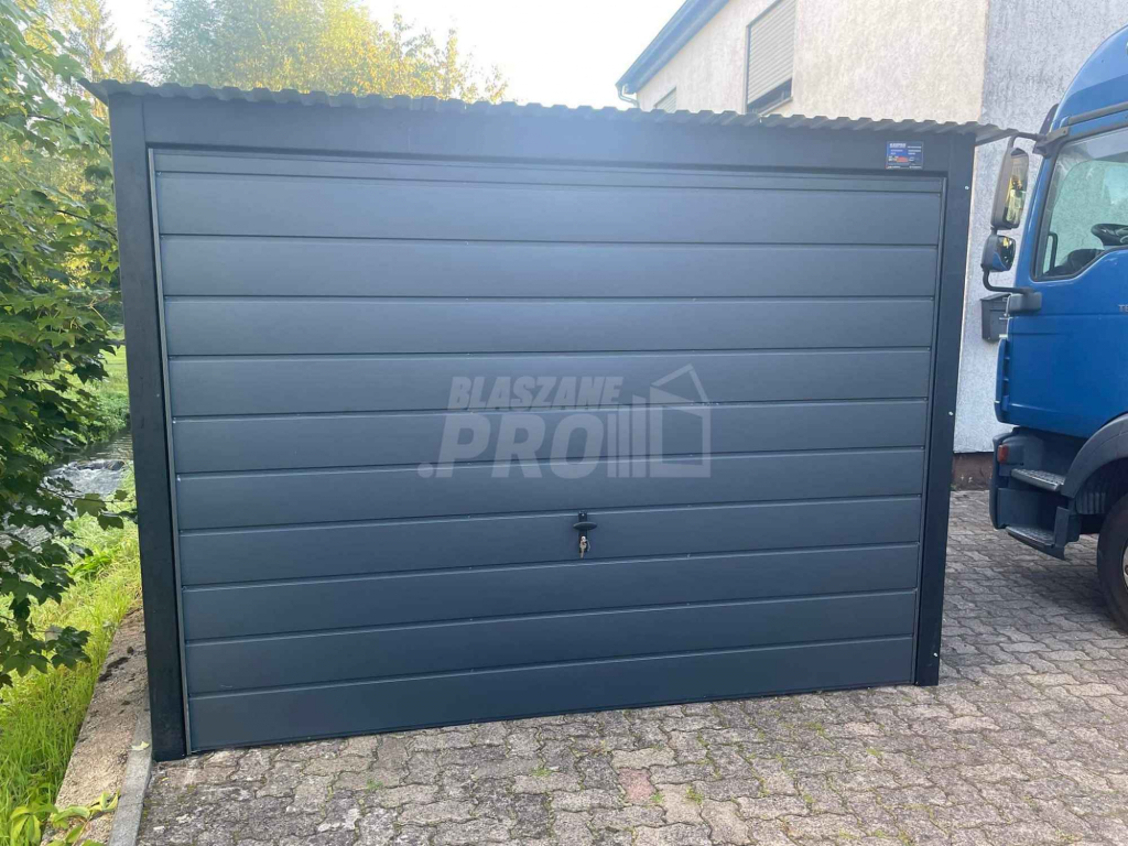 Garaż blaszany 3x7 brama uchylna - okno PCV  Dach spad w tył GP241 Gdynia - zdjęcie 4