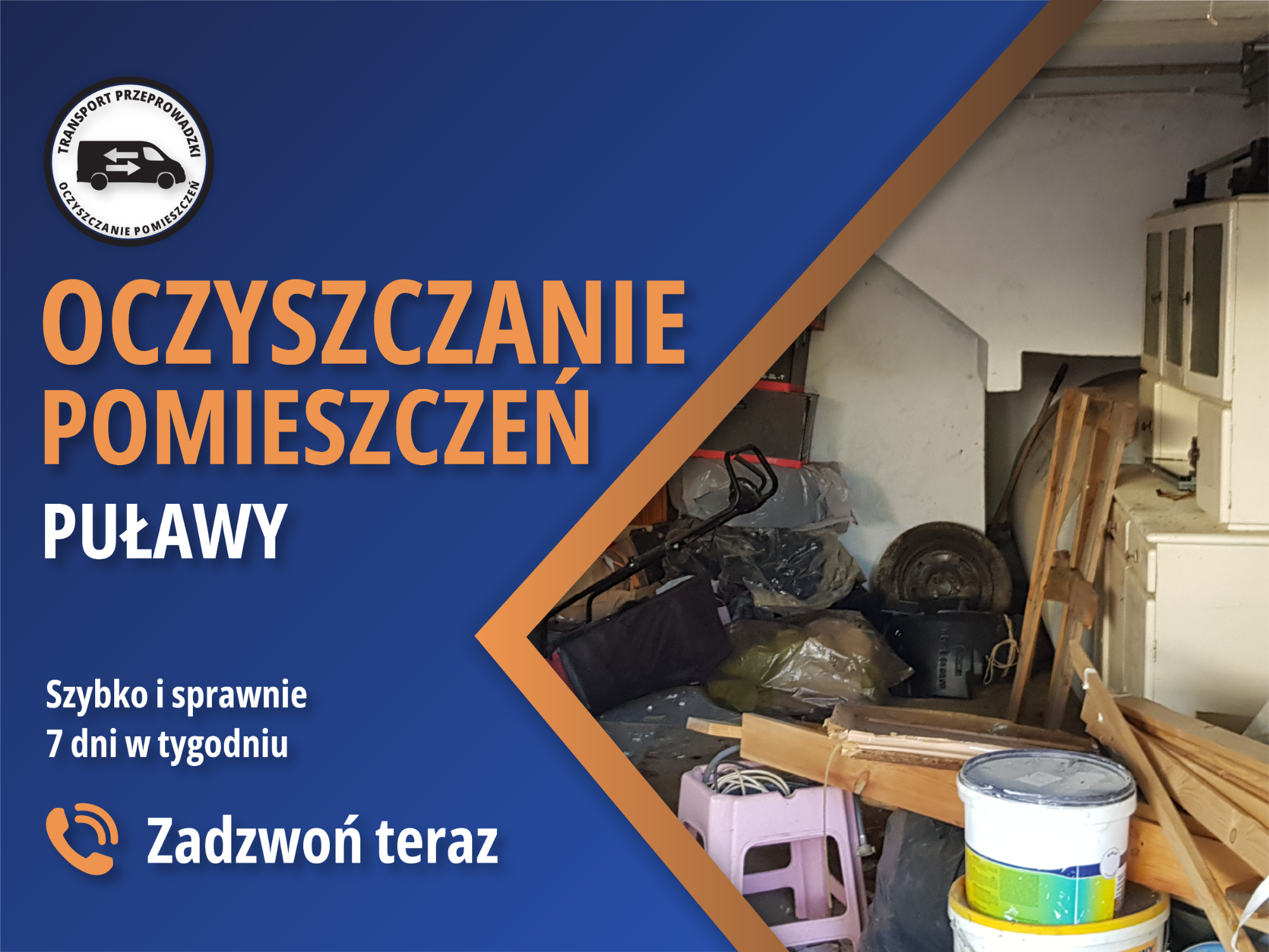 OPRÓŻNIANIE - LIKWIDACJA - SPRZĄTANIE piwnic strychów garaży mieszkań Puławy - zdjęcie 1